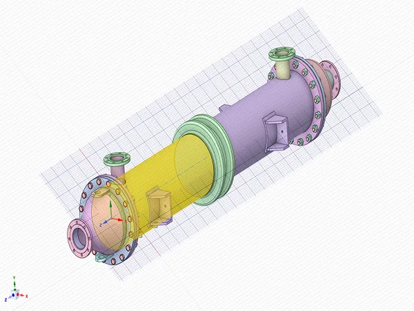 CAD-Erstellung Wärmetauscher Geometrie – CAD Design Heat Exchanger Geometry (N-thalpie GmbH)
